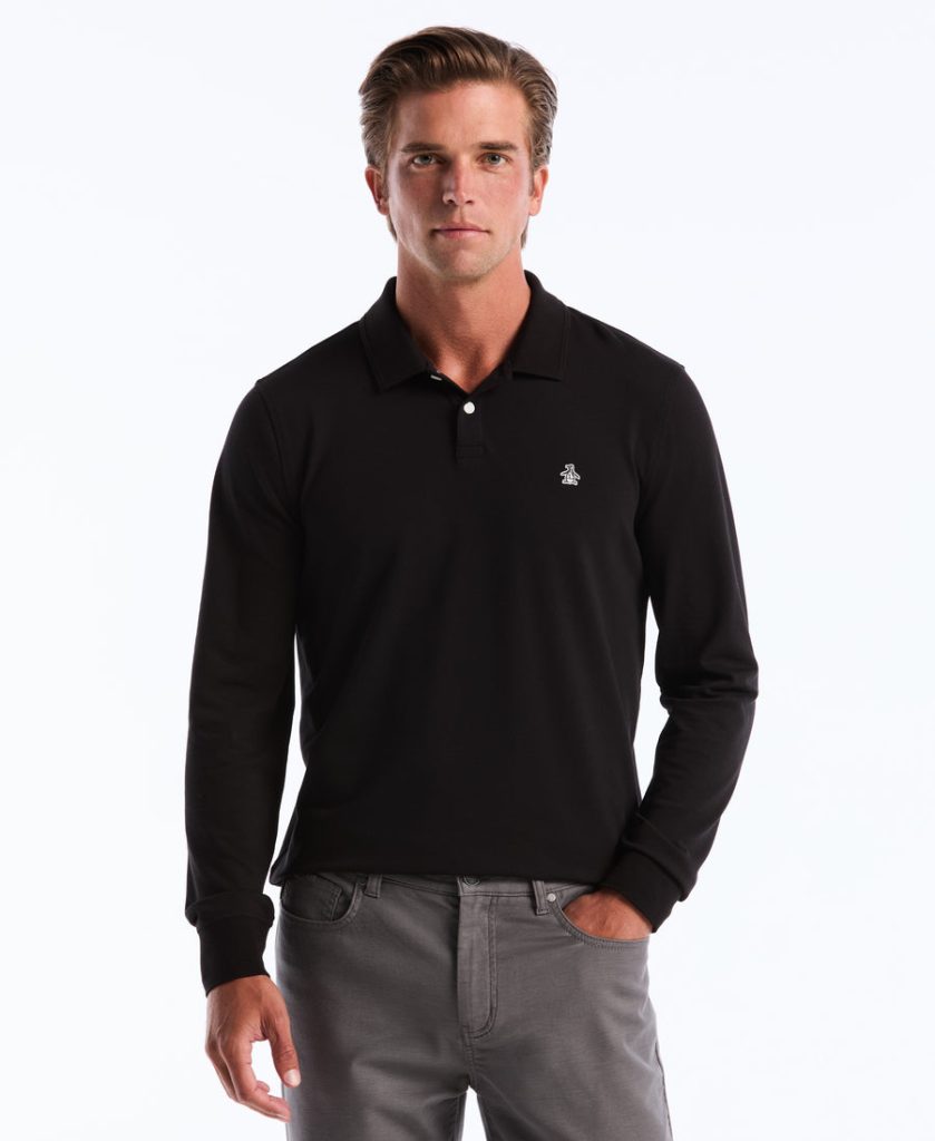 Original Penguin Long Sleeve Piqué Polo