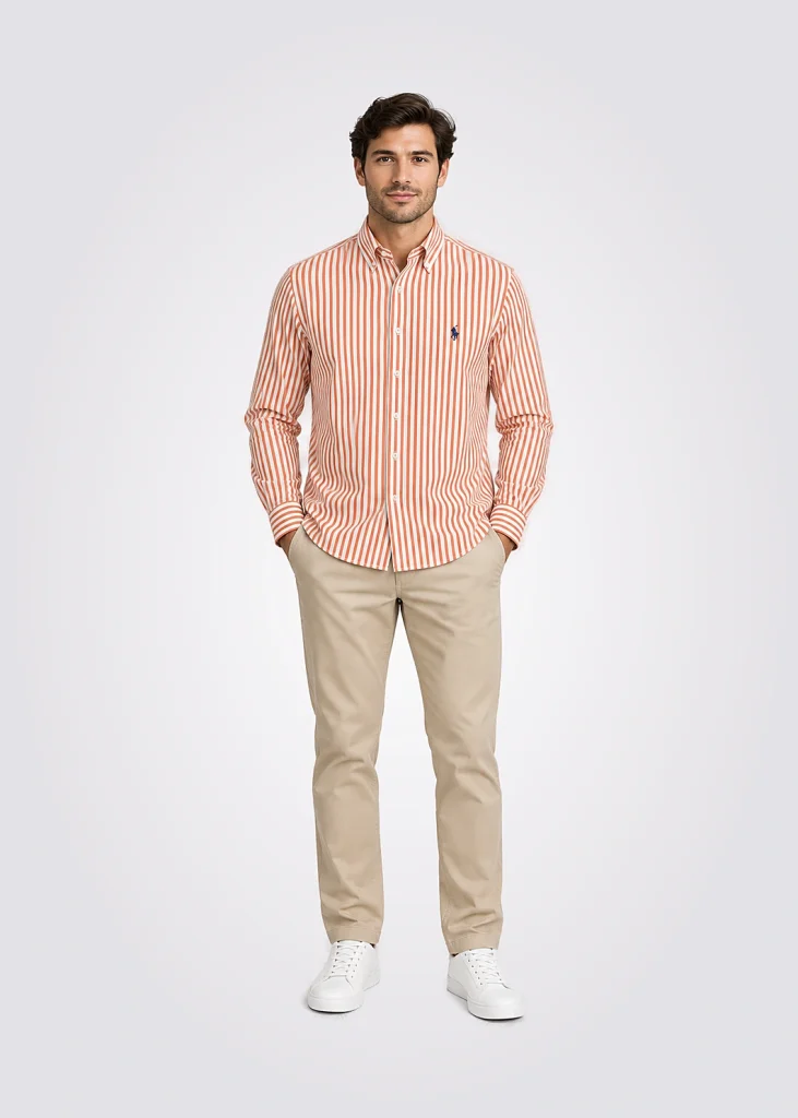 Camisa Men Custom Fit Pony Player Rayas