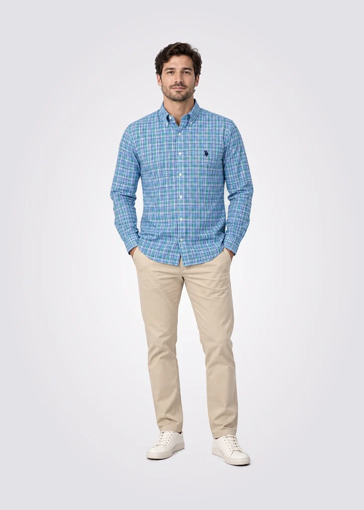 Camisa Men Regular Fit Pony Player Cuadros