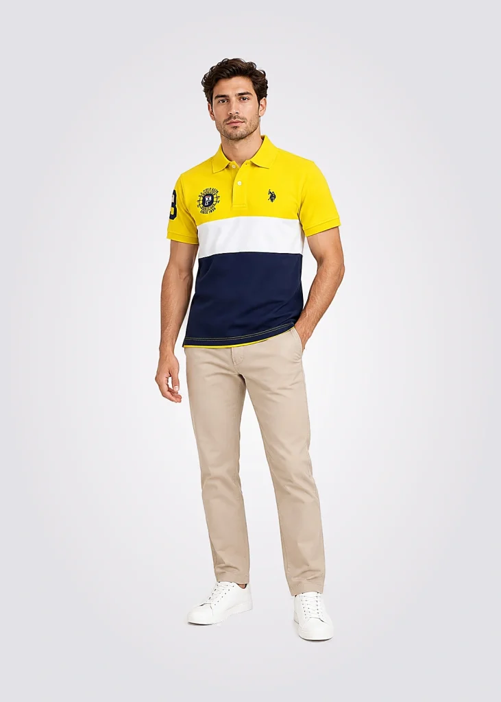 Playera Men Custom Fit Pony/Escudo Solido