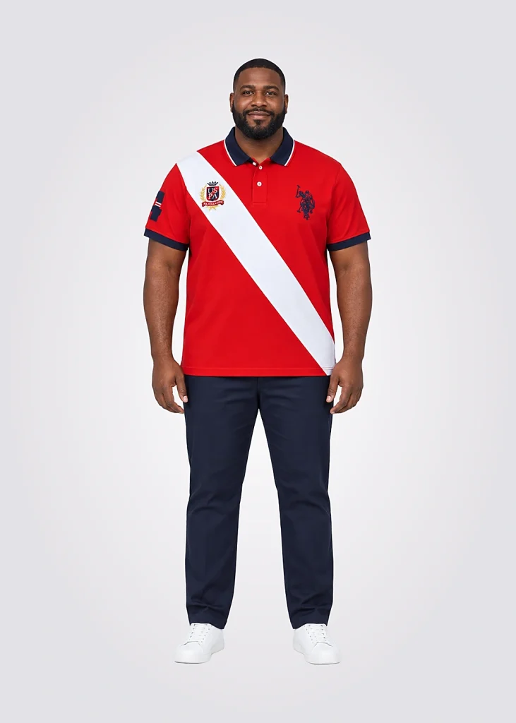 Playera Men Regular Fit Big/Escudo Solido