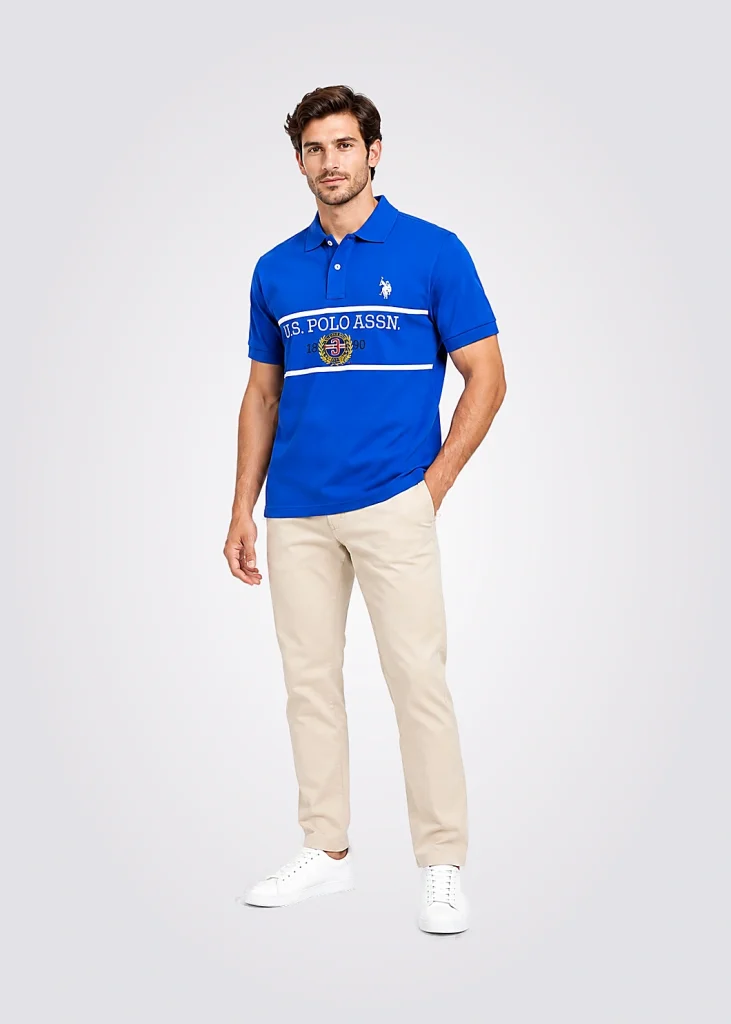 Playera Men Regular Fit Letter Solido