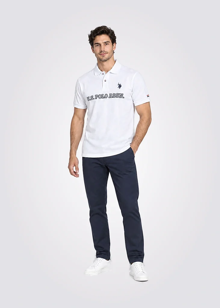 Playera Men Regular Fit Letter Solido