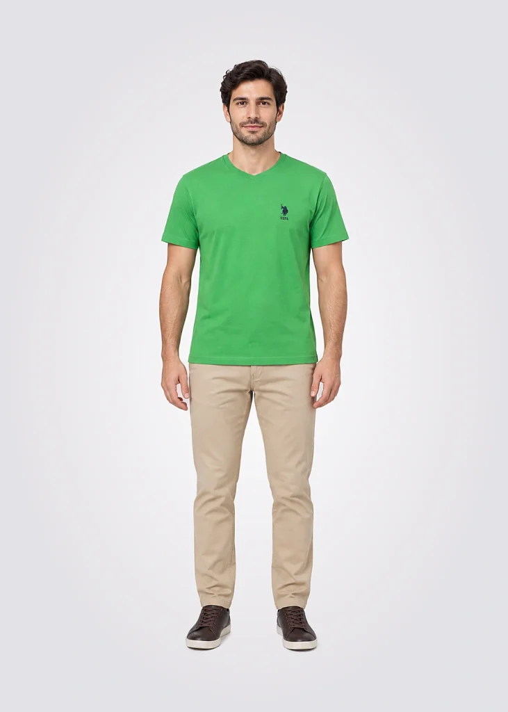 T-Shirt Men Custom Fit Big Pony Color Solido