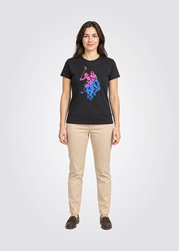 T-Shirt Women Regular Fit Big Pony Solido